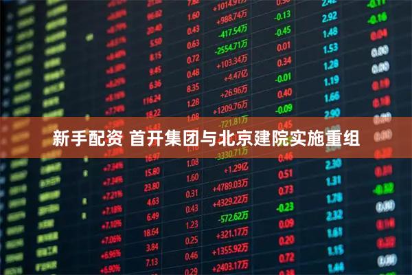 新手配资 首开集团与北京建院实施重组